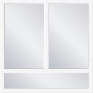 Zweiflügeliges Fenster mit Unterlicht – Ideal 4000 New Aluplast Kunststofffenster