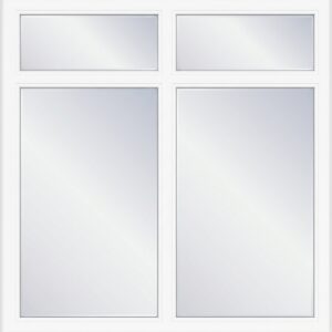 Zweiflügeliges Fenster mit zweiteiligem Oberlicht – Ideal 4000 New Aluplast Kunststofffenster